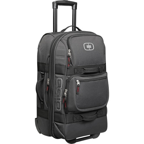 Ogio Layover Travel/Luggage Case (Roller) Travel Essential - Black Pindot - Handle - 22" Height x 14" Width x 10" Depth - 