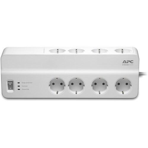 APC by Schneider Electric SurgeArrest Surge Suppressor/Protector - 8 x Schuko CEE 7 - 2.30 kVA - 2690 J - 230 V AC - Input