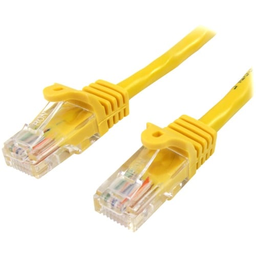 StarTech.com 1 m Yellow Cat5e Snagless RJ45 UTP Patch Cable - 1m Patch Cord - Ethernet Patch Cable - RJ45 Male to Male Cat