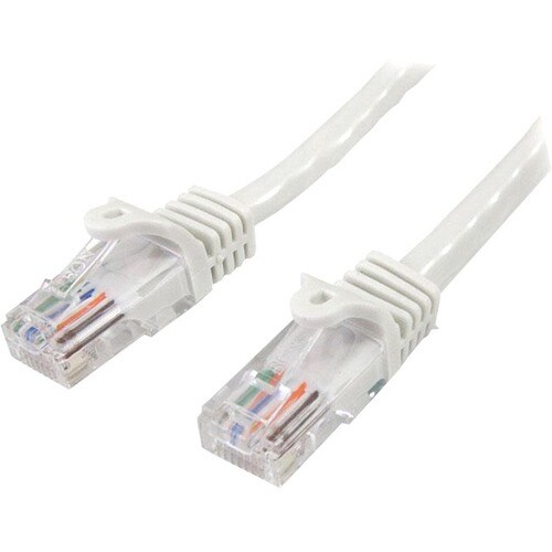 StarTech.com Cable de 1m Blanco de Red Fast Ethernet Cat5e RJ45 sin Enganche - Cable Patch Snagless - Cable for Dispositiv