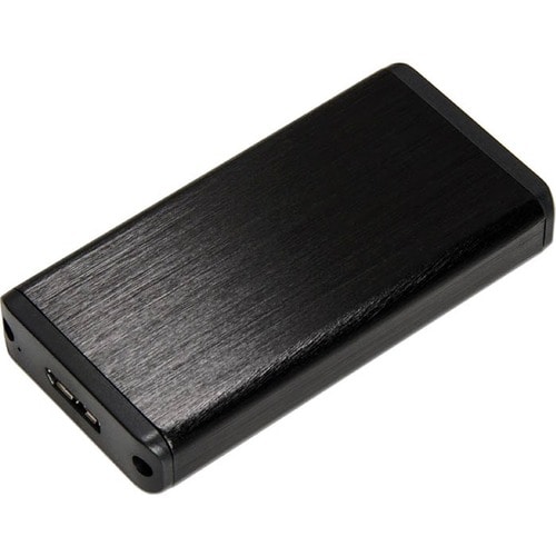 Sabrent EC-UKMS Drive Enclosure - USB 3.0 Host Interface External - Black - 1 x Total Bay - Aluminum