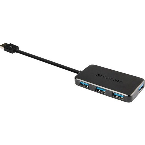 Transcend HUB2 4-port USB Hub - USB - External - 4 USB Port(s) - 4 USB 3.0 Port(s) - PC, Mac, Linux
