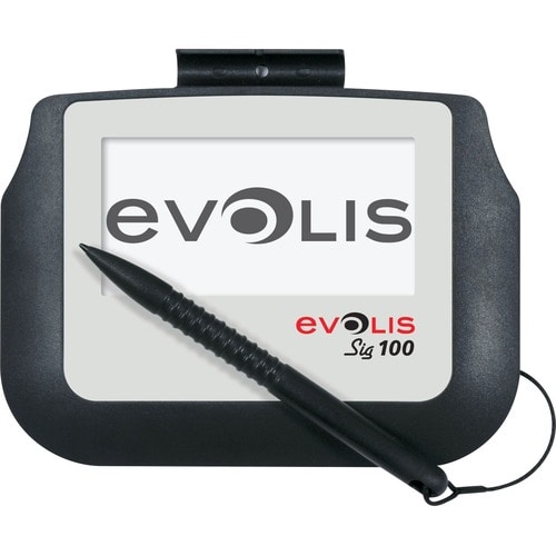 Evolis Sig100 Signature Pad - Backlit LCD - 3.74" (95 mm) x 1.85" (47 mm) Active Area LCD - Backlight - 320 x 160 - USB