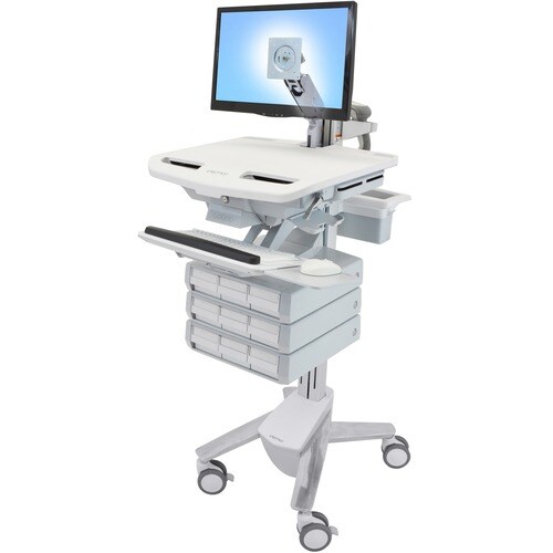 Ergotron StyleView SV43 Height Adjustable Display Stand - Up to 61 cm (24") Screen Support - 16.78 kg Load Capacity - 128.