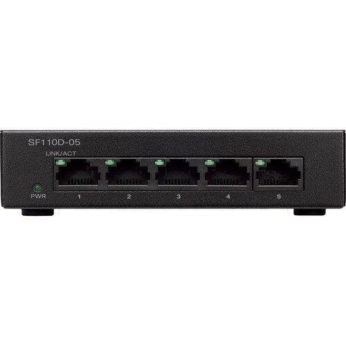 Cisco SF110D-05 Ethernet Switch - 5 Ports - 100Base-X - 2 Layer Supported - Desktop - 90 Day Limited Warranty