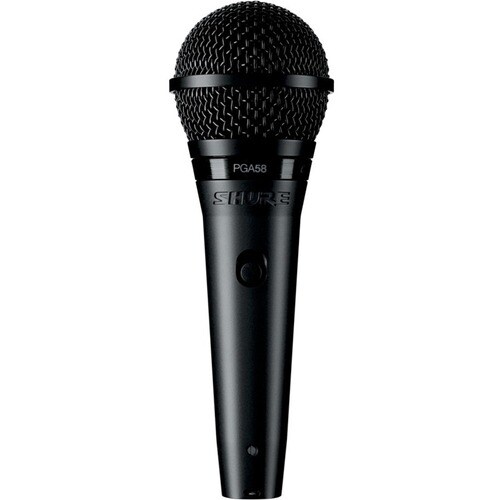 Shure PGA58-LC Wired Dynamic Microphone - 50 Hz to 16 kHz - Cardioid - Stand Mountable, Clip-on, Handheld - XLR
