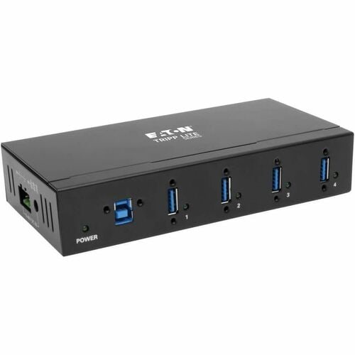 Eaton Tripp Lite Series 4-Port Industrial-Grade USB 3.x (5Gbps) Hub - 20 kV ESD Immunity, Metal Housing, Mountable - USB -