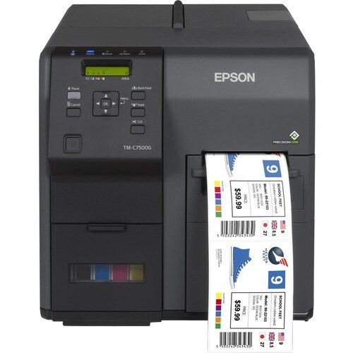Epson ColorWorks C7500G (312) Industrial Inkjet Printer - Colour - Label Print - USB - 108 mm (4.25") Print Width - 300 mm
