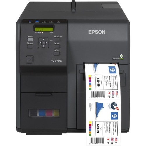 Epson ColorWorks C7500 (012) Desktop Inkjet Printer - Colour - Label Print - USB - 104.14 mm (4.10") Print Width - 300 mm/