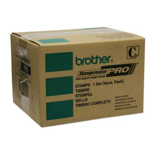 Brother Pre-inked Stamp - 50.04 mm Impression Width x 18.03 mm Impression Length - Red - 6 / Box