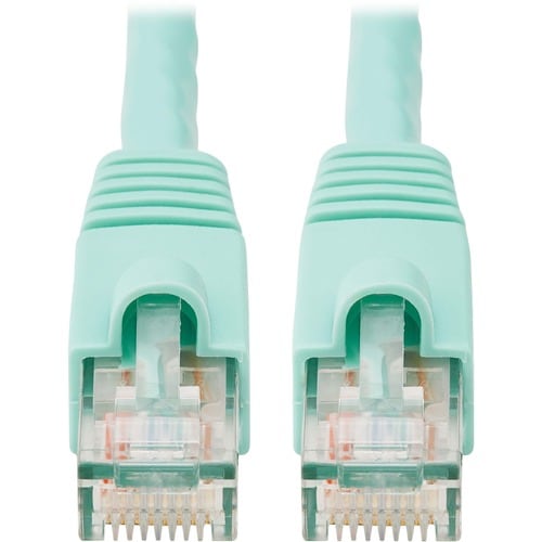 Eaton Tripp Lite Series Cat6a 10G Snagless UTP Ethernet Cable (RJ45 M/M), Aqua, 10 ft. (3.05 m) - 10 ft Category 6a Networ