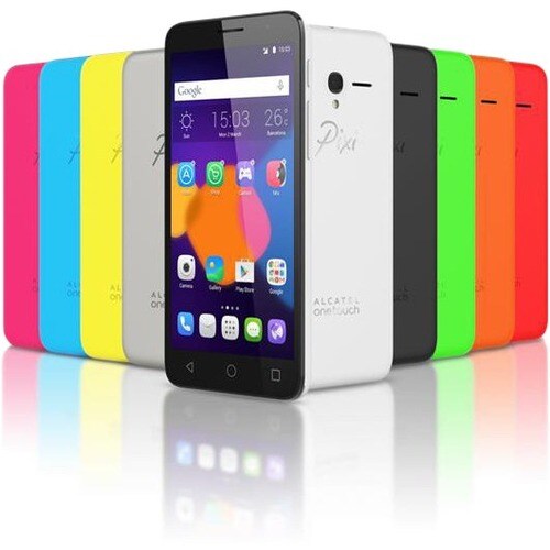 Alcatel Pixi 3 4 GB Smartphone - 10.2 cm (4") LCD WVGA 480 x 800 - Cortex A7Dual-core (2 Core) 1 GHz - 512 MB RAM - Androi