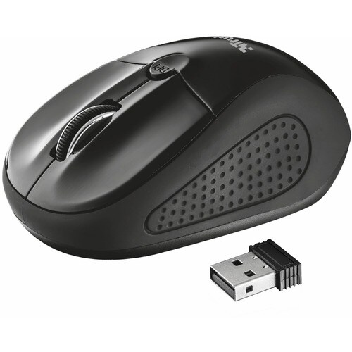 Trust Primo Mouse - USB - Optical - Black - Wireless - 1600 dpi - Scroll Wheel - Symmetrical