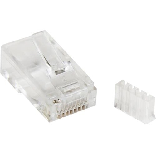 StarTech.com Fiche modulaire Cat6 RJ45 pour fil solide - Paquet de 50 - Transparent - Chrystal claire