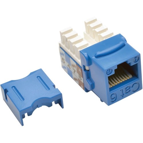 Eaton Tripp Lite Series Cat6/Cat5e 110 Style Punch Down Keystone Jack - Blue, 25-Pack, TAA - 25 Pack - 1 x RJ-45 Network F