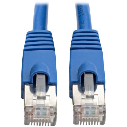 Eaton Tripp Lite Series Cat6a 10G Snagless Shielded STP Ethernet Cable (RJ45 M/M), PoE, Blue, 1 ft. (0.31 m) - 1 ft Catego