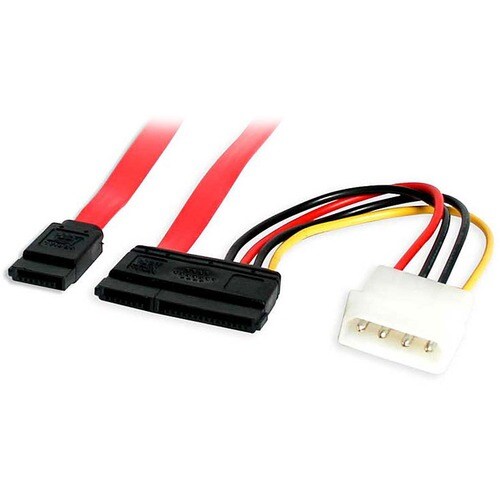 StarTech.com 18in SATA Serial ATA Data and Power Combo Cable - Power your Internal SATA hard drive from an LP4 connector o
