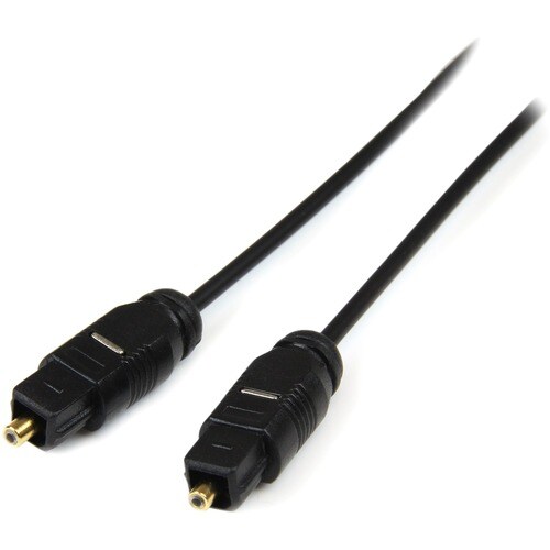 StarTech.com 15 ft Thin Toslink Digital Optical SPDIF Audio Cable - Cable for Audio Device, Satellite Receiver, Speaker, P
