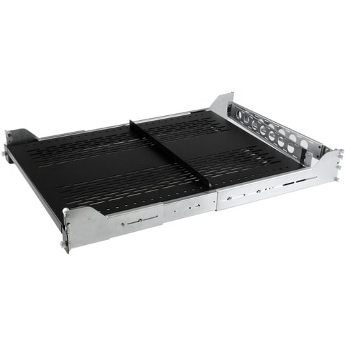 StarTech.com 2U Vented Sliding Rack Shelf w/ Cable Management Arm & 27.7 to 31.6in Adjustable Mounting Depth - 110lbs / 50