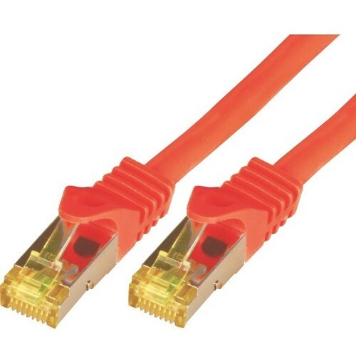M-CAB 50 cm Kategorie 7 Netzwerkkabel für Netzwerkgerät - Zweiter Anschluss: 1 x RJ-45 Network - Male - Abschirmung - Rot