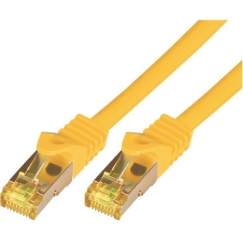 M-CAB 25 cm Kategorie 7 Netzwerkkabel für Netzwerkgerät - Zweiter Anschluss: 1 x RJ-45 Network - Male - Abschirmung - Gelb
