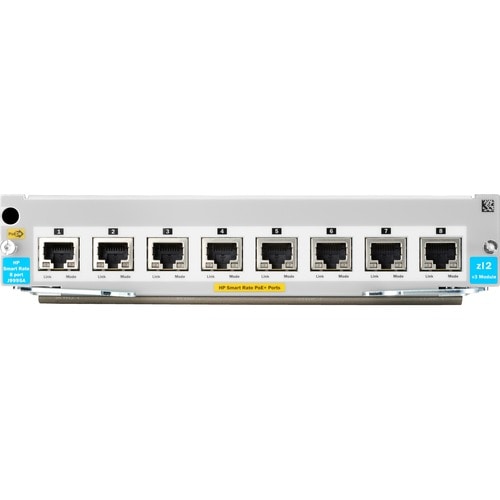 HPE 5400R 8-port 1/2.5/5/10GBASE-T PoE+ with MACsec v3 zl2 Module - For Data Networking - 8 x RJ-45 10GBase-T LAN - Twiste