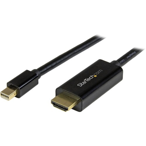 StarTech.com 3ft (1m) Mini DisplayPort to HDMI Cable, 4K 30Hz Video, Mini DP to HDMI Adapter/Converter Cable, mDP to HDMI 