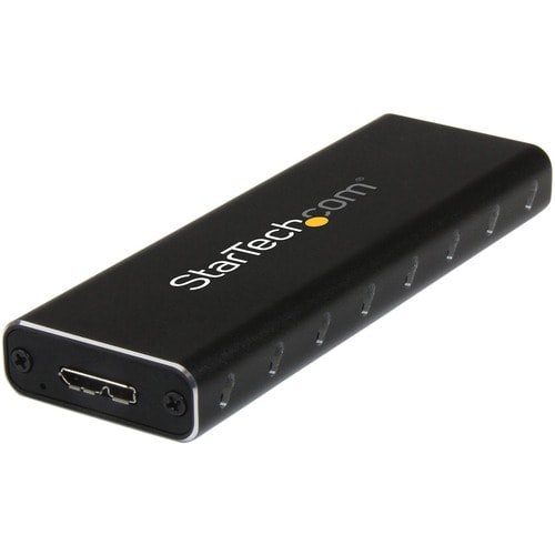 StarTech.com Drive Enclosure SATA/600, M.2 - USB 3.0 Micro-B Host Interface - UASP Support External - Black - TAA Complian