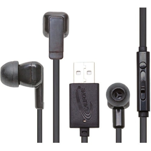 Califone E3USB Multimedia Ear Bud With USB Plug - Stereo - USB - Wired - 16 Ohm - 12 Hz to 22 kHz - Earbud - Binaural - In