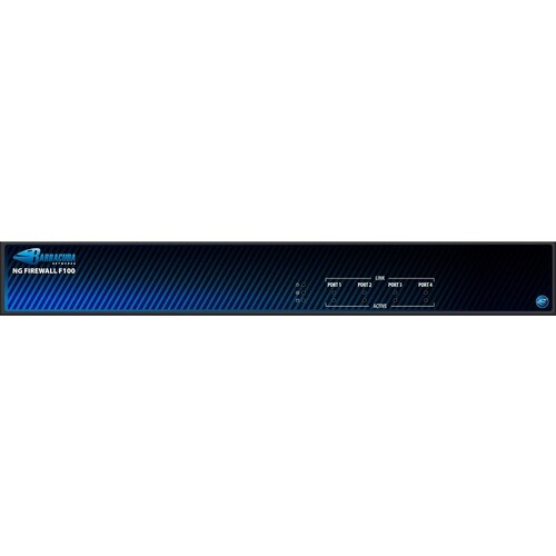 Barracuda F100 Network Security/Firewall Appliance - 4 Port - 10/100/1000Base-T - Gigabit Ethernet - 4 x RJ-45 - Desktop