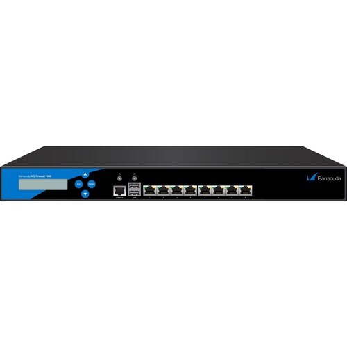 Barracuda F400 Network Security/Firewall Appliance - 8 Port - 10/100/1000Base-T - Gigabit Ethernet, 1000Base-X - 8 x RJ-45