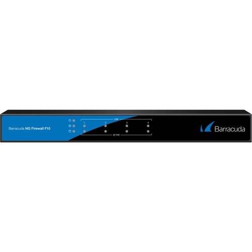 Barracuda F10 Network Security/Firewall Appliance - 4 Port - 10/100/1000Base-T - Gigabit Ethernet - 4 x RJ-45 - Desktop