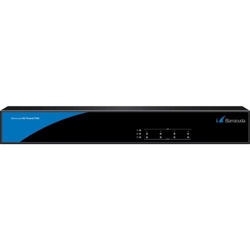 Barracuda F200 Network Security/Firewall Appliance - 4 Port - 10/100/1000Base-T - Gigabit Ethernet - 4 x RJ-45 - Desktop