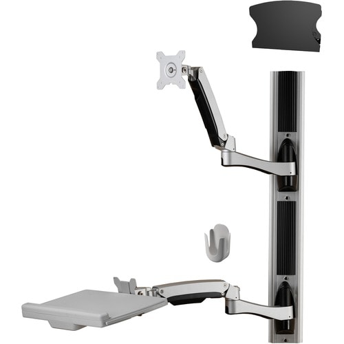 Amer Wall Mount for Keyboard, CPU, Mouse, Flat Panel Display, Curved Screen Display, Monitor - TAA Compliant - 32" Screen 