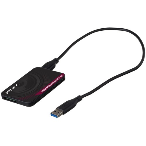 PNY Flash Reader - USB 3.0 - External - SD, miniSD, microSD, SDHC, miniSDHC, microSDHC, SDXC, CompactFlash, MultiMediaCard