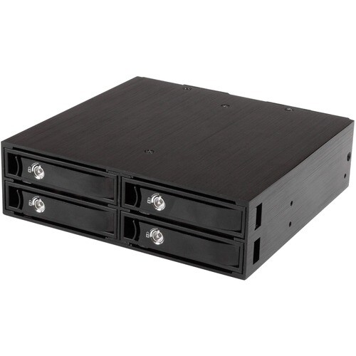 StarTech.com Backplane mobile per rack hot-swap 5,25" a 4 alloggiamenti HDD SATA/SAS da 2,5" - 6 Gbps - 4 x Disco rigido s