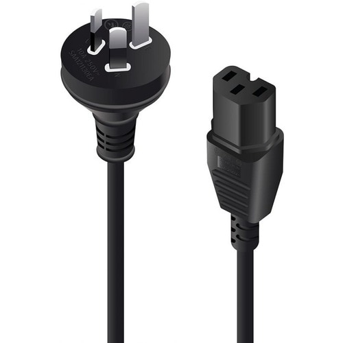 ALOGIC 1m Aus 3 Pin Mains Plug to IEC C15 High Temperature - Male to Female