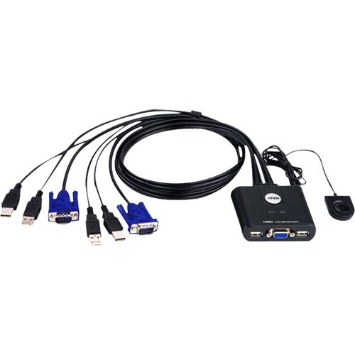 ATEN CS22U KVM Switchbox - 2 Computer(s) - 1 Local User(s) - 2048 x 1536 - 6 x USB - 3 x VGA