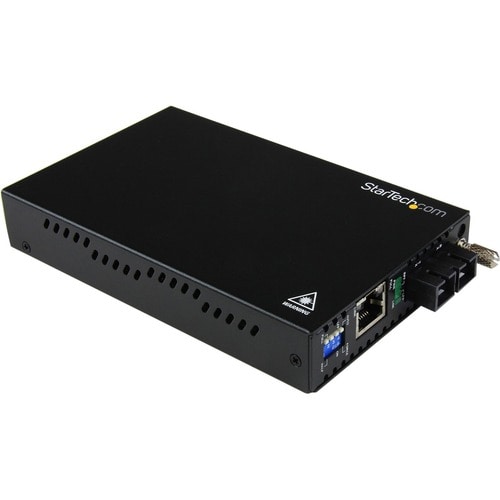 StarTech.com Transceiver/Media Converter - TAA Compliant - 2 Port(s) - 1 x Network (RJ-45) - 1 x SC - Duplex SC Port - Twi