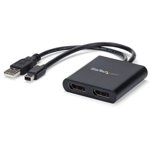 StarTech.com 2-Port Multi Monitor Adapter, Mini DisplayPort to DP MST Hub, Dual 4K 30Hz, Video Splitter for Extended Deskt