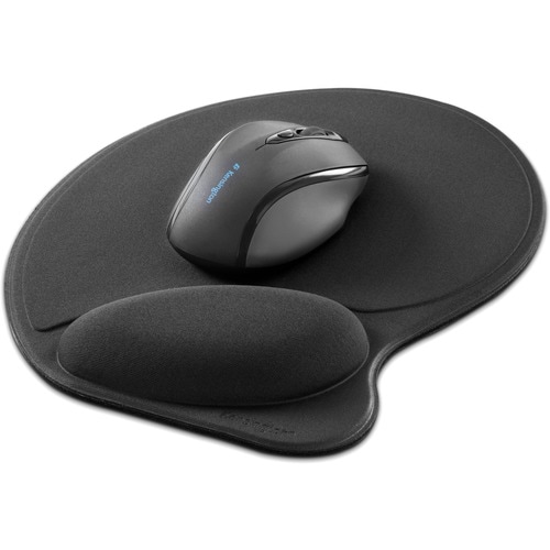 Kensington Wrist Pillow Mouse Wrist Rest - Black - Black - Foam - Retail - 1