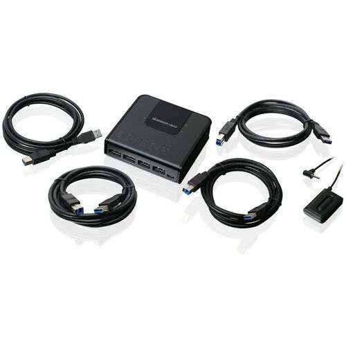 IOGEAR 4x4 USB 3.0 Peripheral Sharing Switch - USB 3.0 Type B - External - 4 USB Port(s) - 4 USB 3.0 Port(s) - PC, Mac, Linux