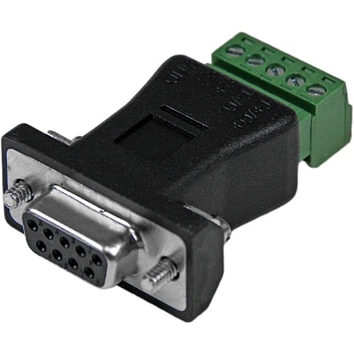 StarTech.com RS422 RS485 Serial DB9 to Terminal Block Adapter - Convert an RS-422 or RS-485 DB 9 male serial connector to 
