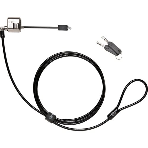 Kensington MiniSaver Mobile Lock - 6 ft Cable - Keyed Lock - Black - Carbon Steel, Steel