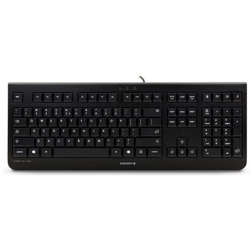 Clavier CHERRY KC 1000 - Câble Connectivité - USB Interface - Noir - LPK Pavé Numérique - Calculatrice, Email, Browser, Ve