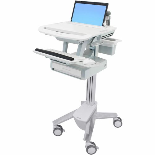 Ergotron StyleView. Type: Panier multimédia, Couleur du produit: Aluminium, Gris, Blanc, Matériel: Aluminium, Plastique, A
