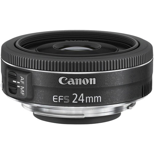 Canon - 24 mm - f/22 - f/2.8 - Pancake Fixed Lens for Canon EF-S - 52 mm Attachment - 0.27x Magnification - STM - 68.2 mm 