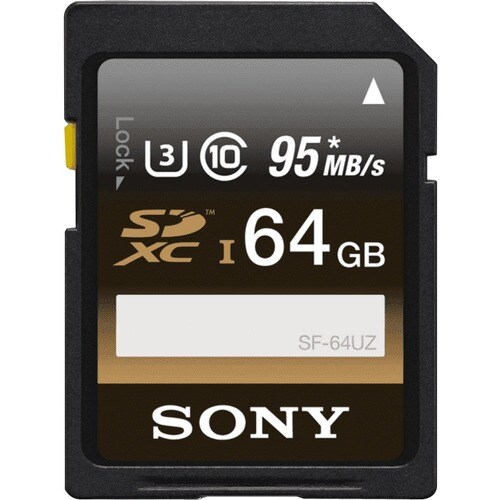Sony SF64UZ 64 GB Class 10/UHS-I SDXC - 95 MB/s Read - 90 MB/s Write