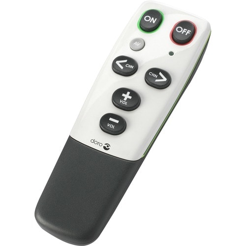 Doro HandleEasy 321rc Wireless Universal Remote Control - For TV, Radio, Audio System - Alkaline - Grey - 1 Pack