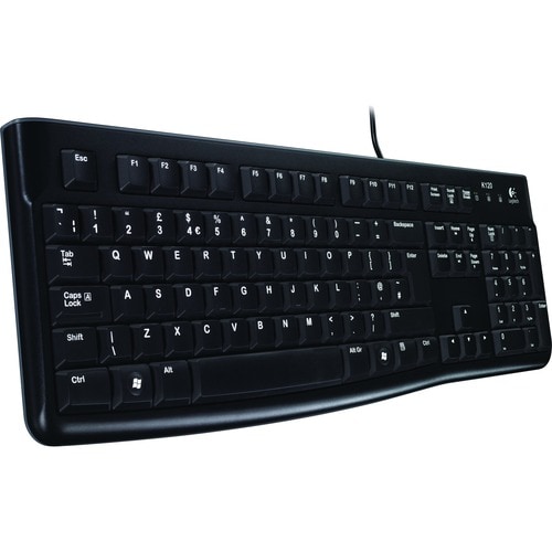 Logitech K120 Keyboard - Cable Connectivity - USB Interface - Czech - Black - Computer